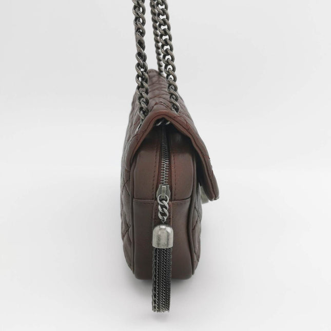 Sold Chanel 2013 Paris-Edinburgh Medium Burgundy Flap Shoulder Bag
