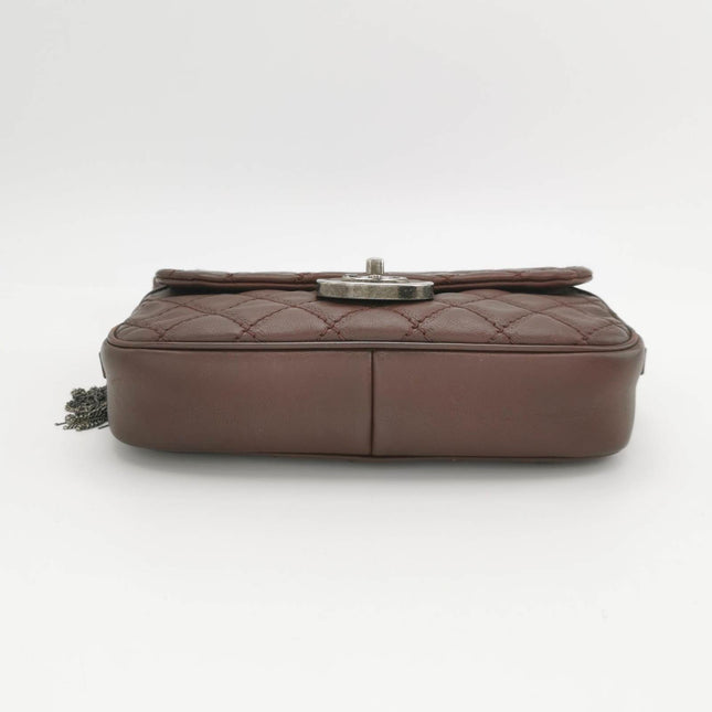 Sold Chanel 2013 Paris-Edinburgh Medium Burgundy Flap Shoulder Bag