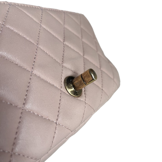 Sold Chanel Classic Flap 2014-2015 Beige Lambskin Leather Mini Crossbody Bag