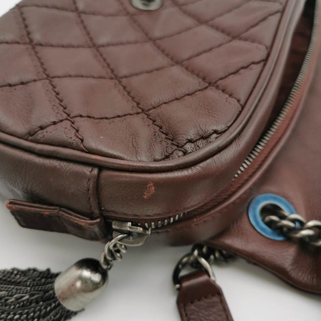 Sold Chanel 2013 Paris-Edinburgh Medium Burgundy Flap Shoulder Bag