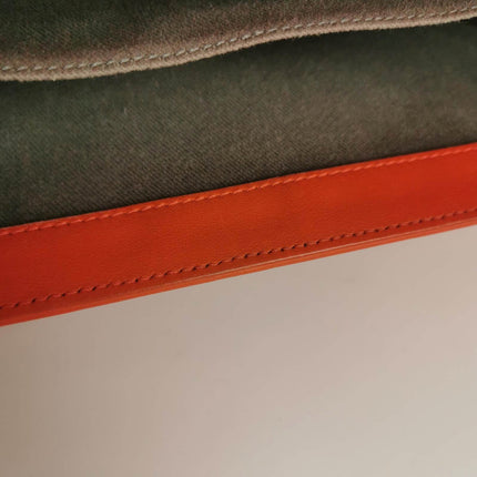 Sold Chanel Le Boy 2012 Medium Orange Lambskin Leather Bag