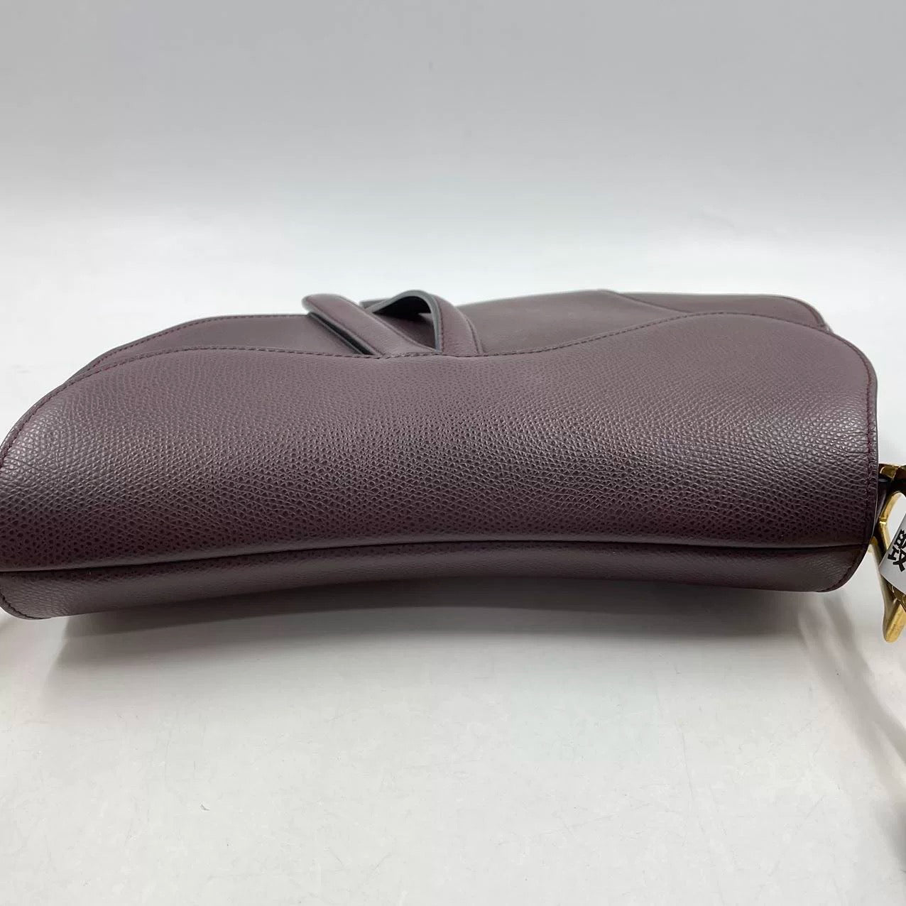 Dior Saddle Burgundy Medium Grained Leather Handbag