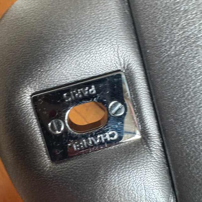 Chanel Classic Flap Maxi Metallic Lambskin Leather Double Flap Sliver Hardware 2013-14