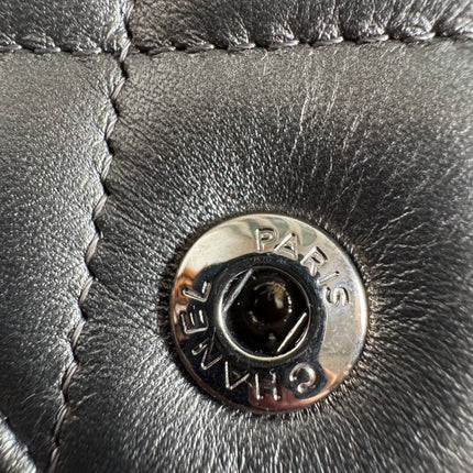 Chanel Classic Flap Maxi Metallic Lambskin Leather Double Flap Sliver Hardware 2013-14