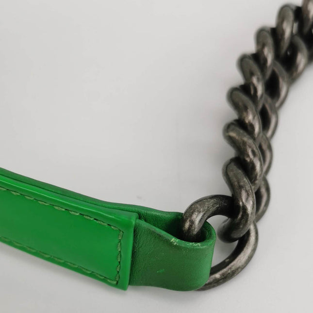 Chanel Le Boy 2016 Small Green Patent Leather Bag