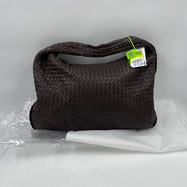 Sold Bottega Veneta Hobo Bag Large Dark Brown Lambskin leather