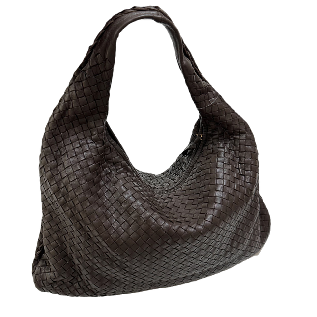 Sold Bottega Veneta Hobo Bag Large Dark Brown Lambskin leather-Luxbags