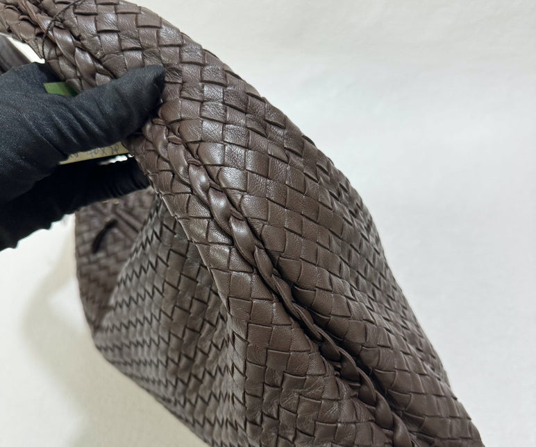 Sold Bottega Veneta Hobo Bag Large Dark Brown Lambskin leather