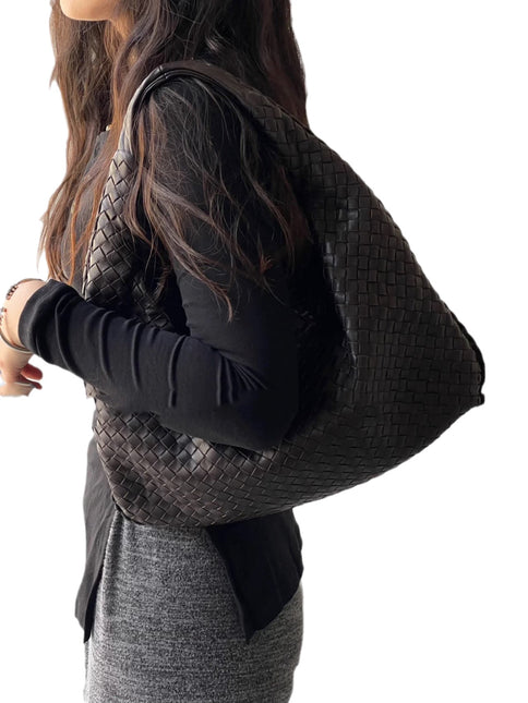 Sold Bottega Veneta Hobo Bag Large Dark Brown Lambskin leather