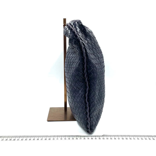 Sold Bottega Veneta Hobo Bag Medium Navy Lambskin leather Mint Condition