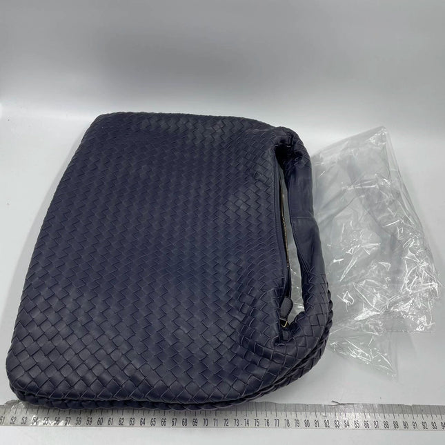 Sold Bottega Veneta Hobo Bag Medium Navy Lambskin leather Mint Condition