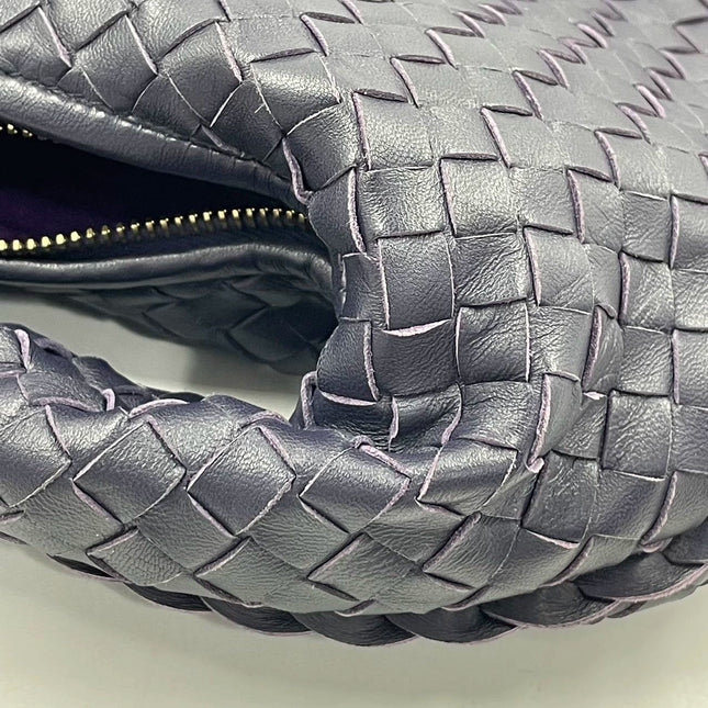 Sold Bottega Veneta Hobo Bag Medium Navy Lambskin leather Mint Condition