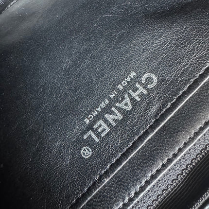 Chanel Classic Flap Jumbo Black Caviar Leather Single Flap Silver Hardware 2006-08