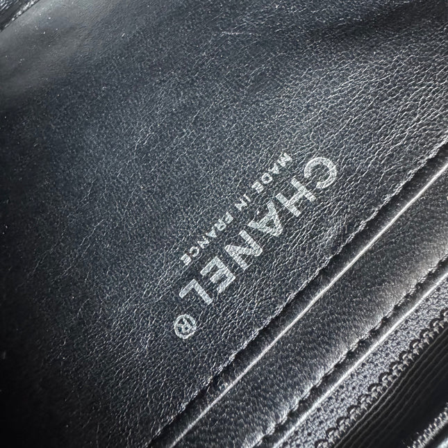 Chanel Classic Flap Jumbo Black Caviar Leather Single Flap Silver Hardware 2006-08