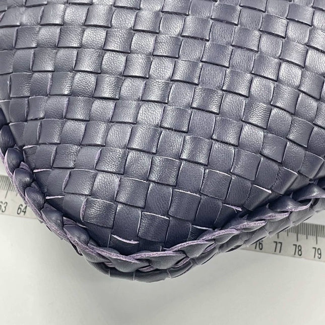 Sold Bottega Veneta Hobo Bag Medium Navy Lambskin leather Mint Condition