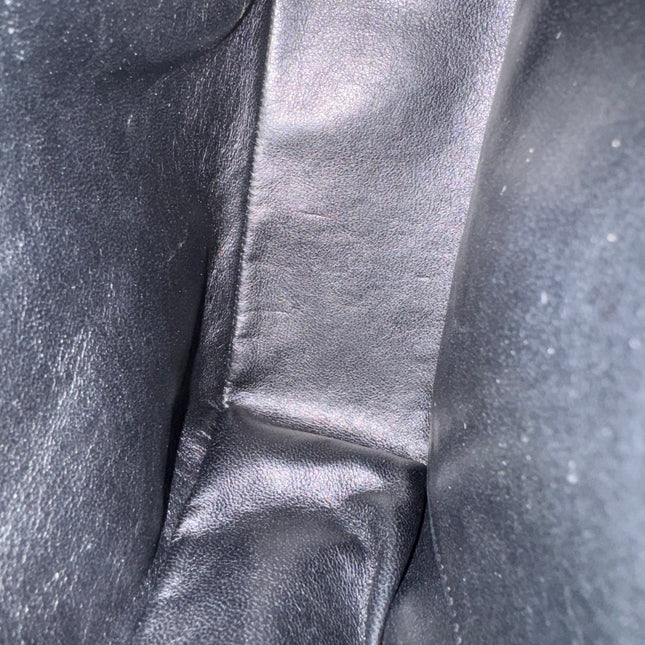 Chanel Classic Flap Jumbo Black Caviar Leather Single Flap Silver Hardware 2006-08