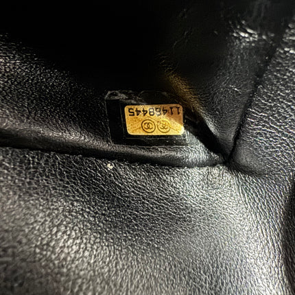 Chanel Classic Flap Jumbo Black Caviar Leather Single Flap Silver Hardware 2006-08