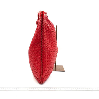 Bottega Veneta Intrecciato Hobo Bag in Red leather Large