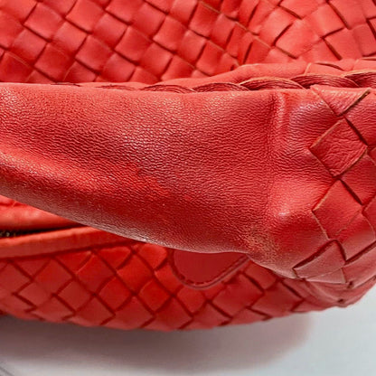 Bottega Veneta Intrecciato Hobo Bag in Red leather Large