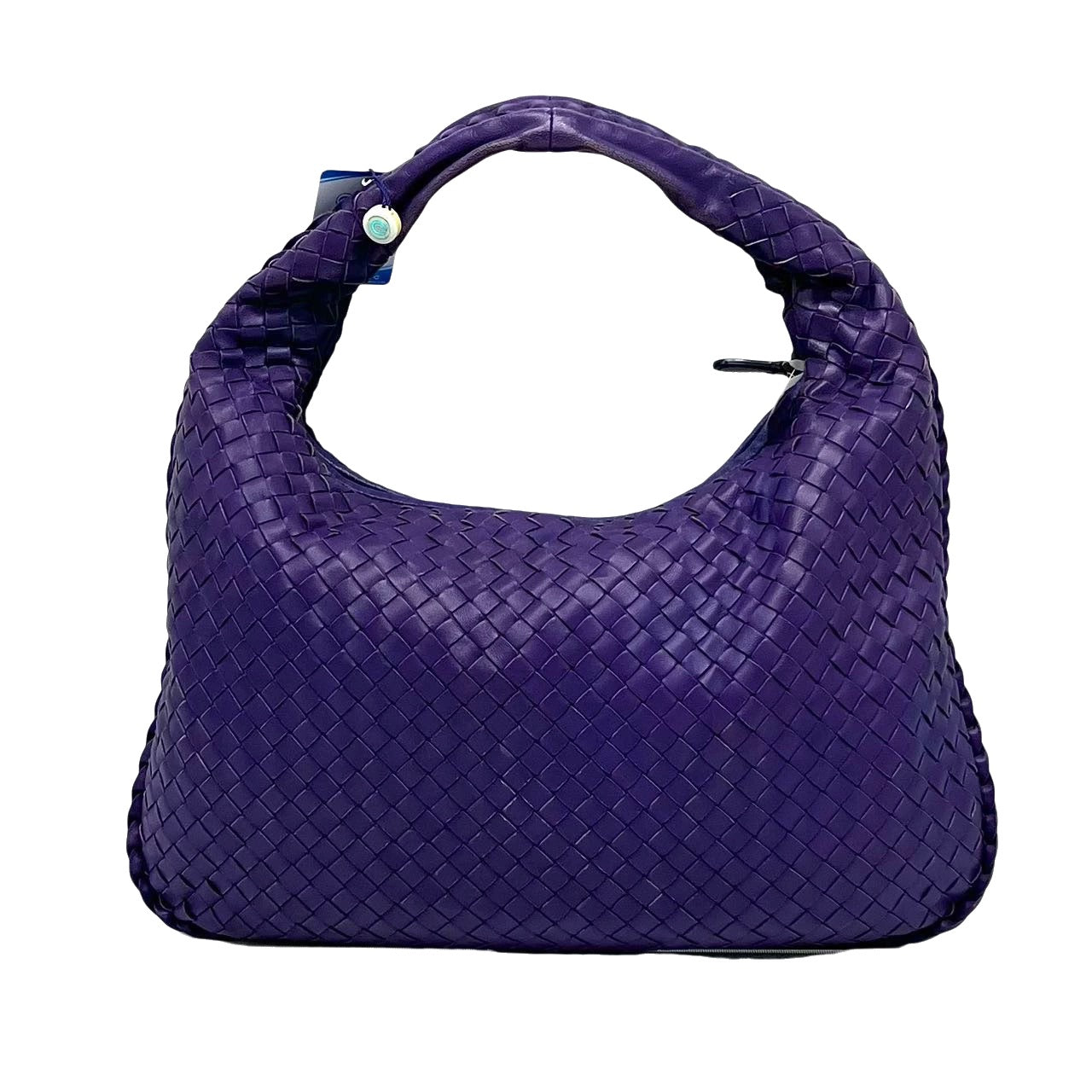 Bottega Veneta Veneta Hobo Medium Purple Intrecciato Leather Bag