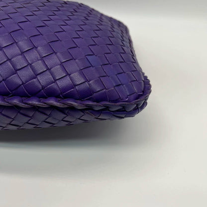 Bottega Veneta Veneta Hobo Medium Purple Intrecciato Leather Bag