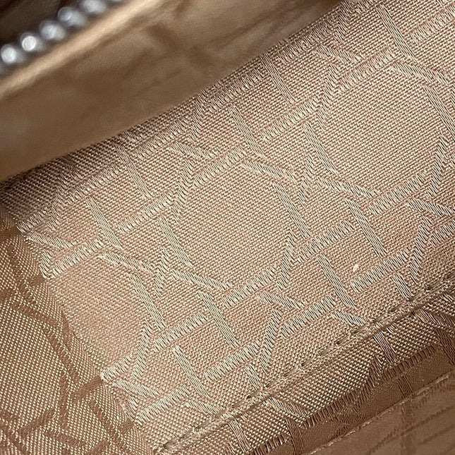 Sold Lady Dior Small My Abcdior White Ecru Lambskin Cannage Leather