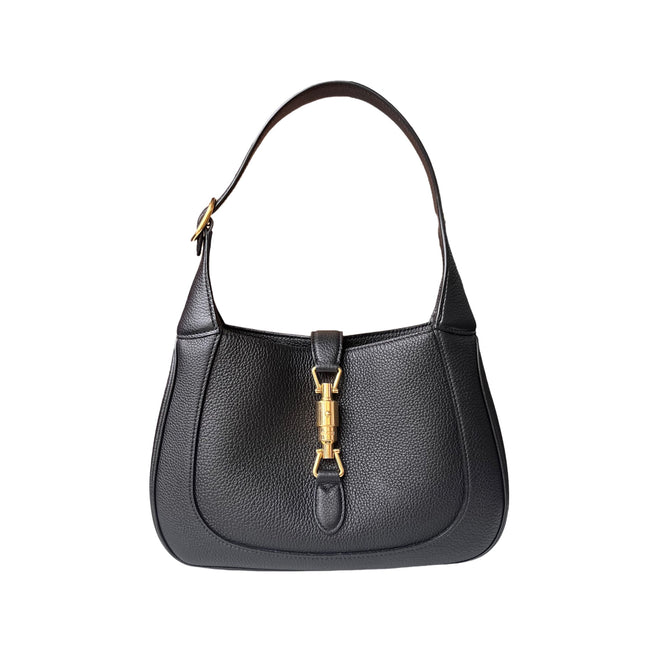 Gucci Jackie 1961 Black Pebbled Leather Bag Small-Luxbags