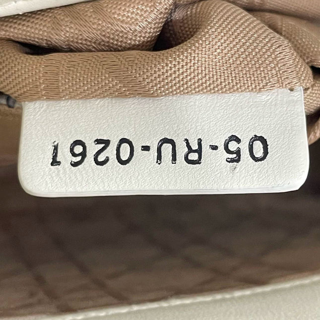 Sold Lady Dior Small My Abcdior White Ecru Lambskin Cannage Leather