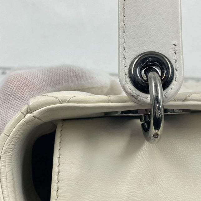 Sold Lady Dior Small My Abcdior White Ecru Lambskin Cannage Leather