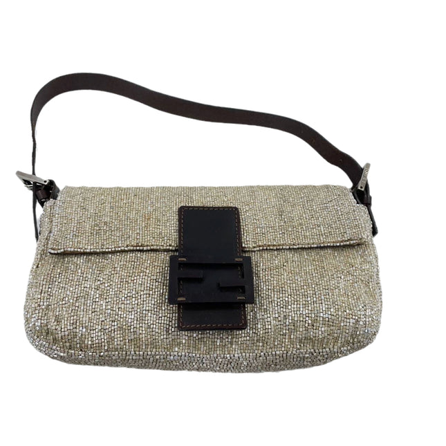 Sold Fendi Baguette Shoulder bag with Beige Beads-Luxbags
