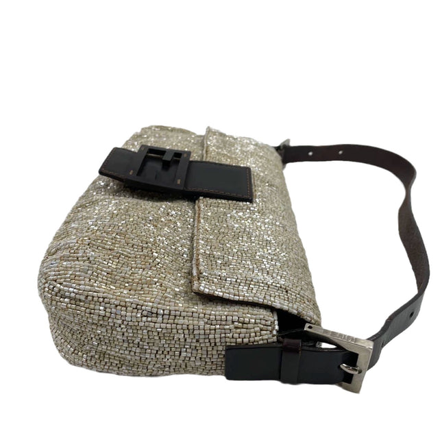 Sold Fendi Baguette Shoulder bag with Beige Beads