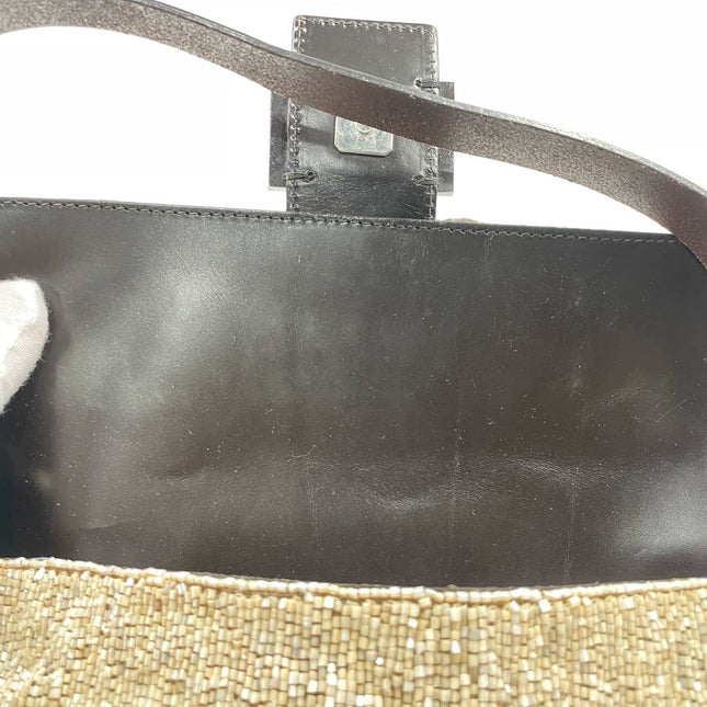 Sold Fendi Baguette Shoulder bag with Beige Beads