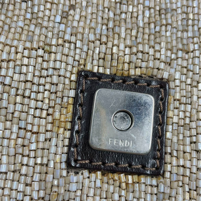 Sold Fendi Baguette Shoulder bag with Beige Beads