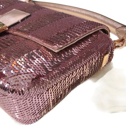 Fendi Baguette Pink Glitter sequins Never Worn