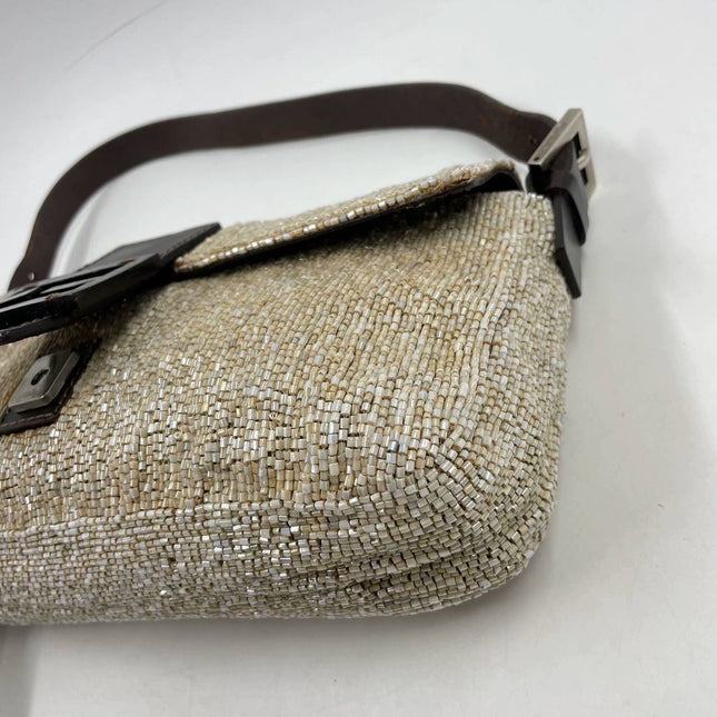 Sold Fendi Baguette Shoulder bag with Beige Beads