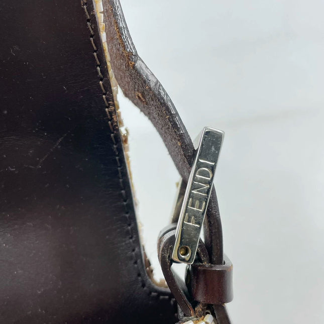 Sold Fendi Baguette Shoulder bag with Beige Beads