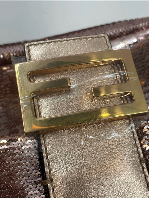 Fendi Baguette Pink Glitter sequins Never Worn