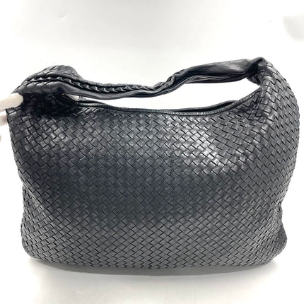 Sold Bottega Veneta Intrecciato Hobo Bag Large Black Lambskin leather