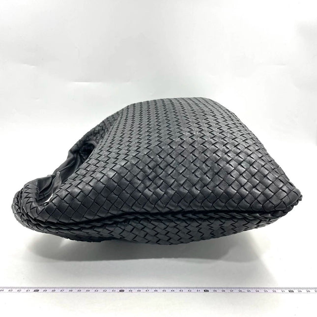 Sold Bottega Veneta Intrecciato Hobo Bag Large Black Lambskin leather