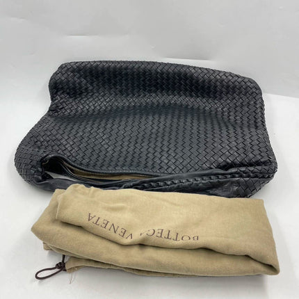 Sold Bottega Veneta Intrecciato Hobo Bag Large Black Lambskin leather