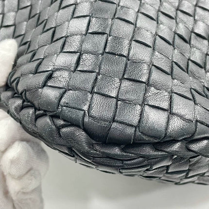 Sold Bottega Veneta Intrecciato Hobo Bag Large Black Lambskin leather