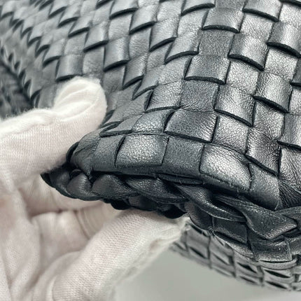 Sold Bottega Veneta Intrecciato Hobo Bag Large Black Lambskin leather
