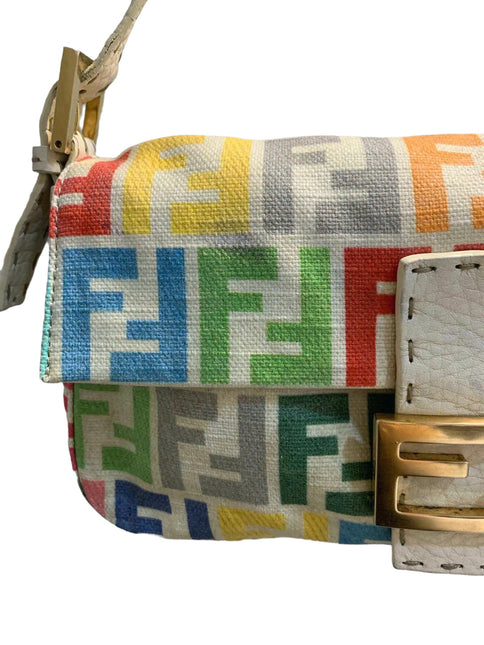 Sold Fendi Baguette Vintage Multicolor FF Zucca Canvas