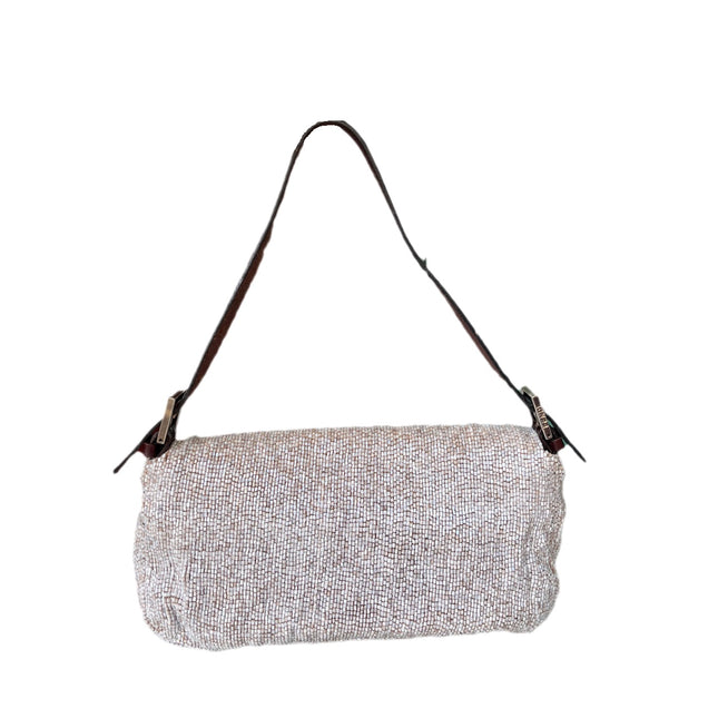 Sold Fendi Baguette Shoulder bag with Cream Beads