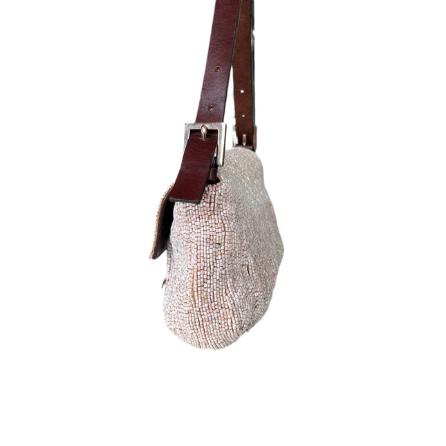 Sold Fendi Baguette Shoulder bag with Cream Beads