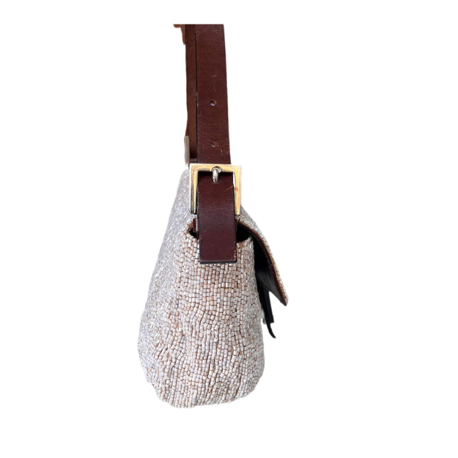 Sold Fendi Baguette Shoulder bag with Cream Beads