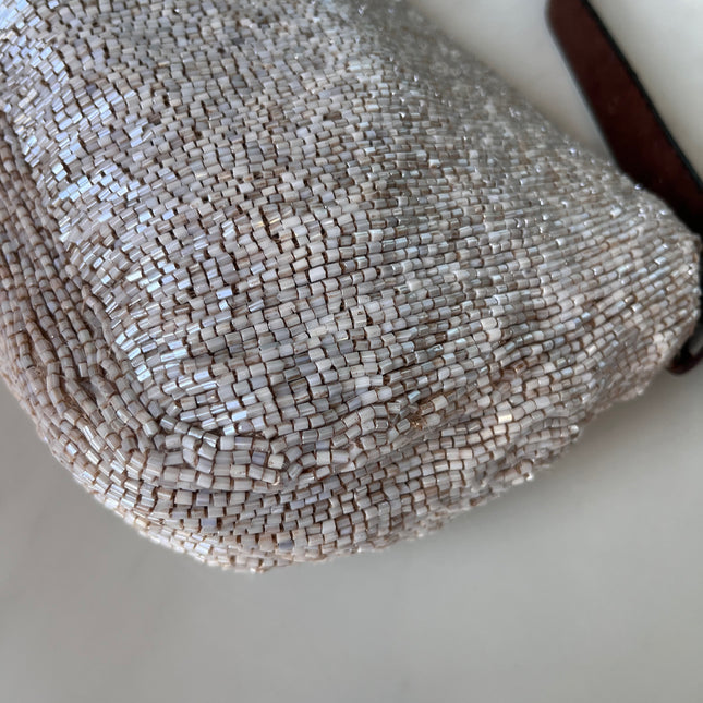 Sold Fendi Baguette Shoulder bag with Cream Beads