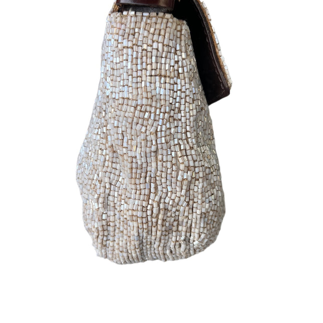 Sold Fendi Baguette Shoulder bag with Cream Beads