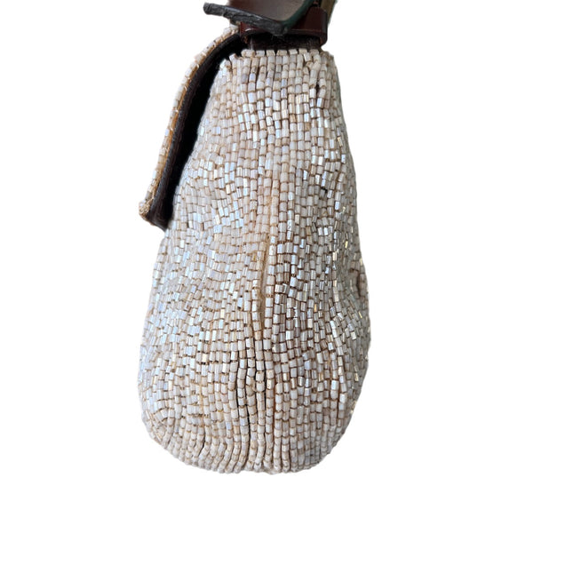Sold Fendi Baguette Shoulder bag with Cream Beads
