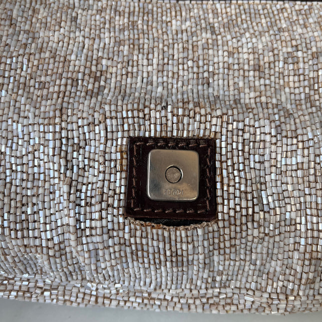 Sold Fendi Baguette Shoulder bag with Cream Beads